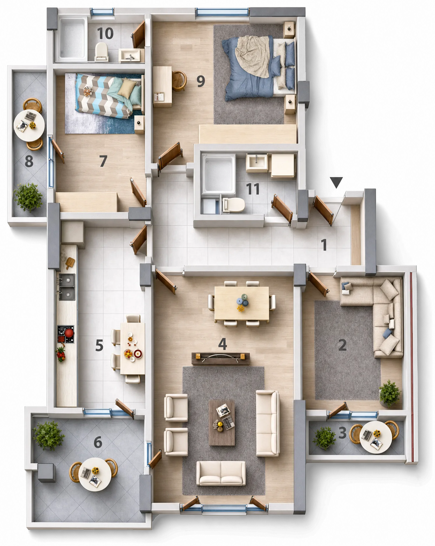 Kudüs Evleri — 3+1 · Pianta