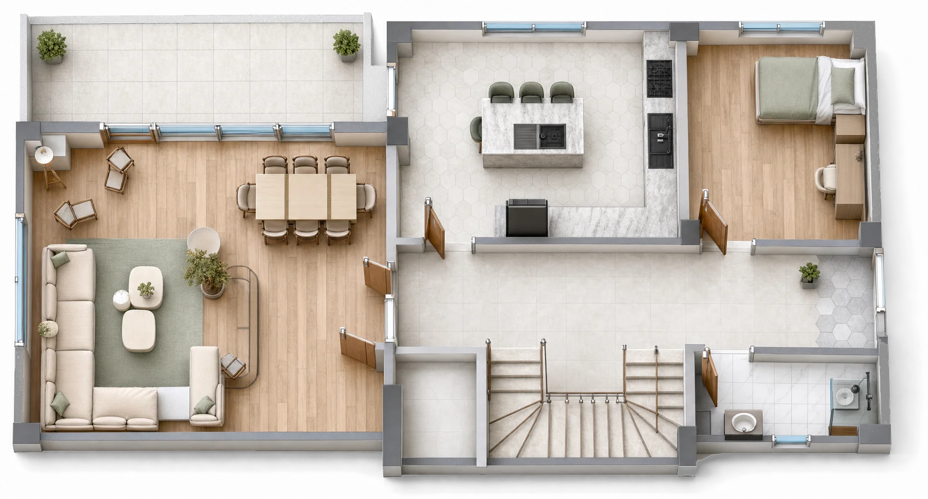 Kurtuba Villaları — Villa A2 · Piano terra · Pianta